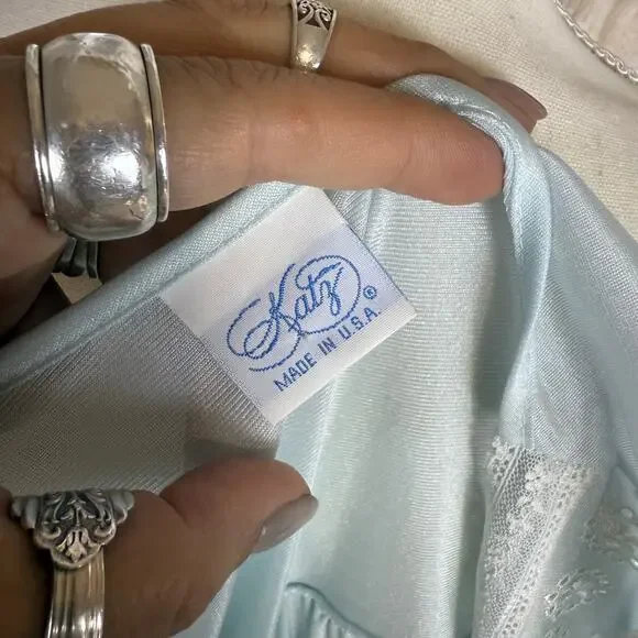 Katz sz. Small vintage blue night gown, Wendy, classic, summer, feminine #4148 - Picture 8 of 10
